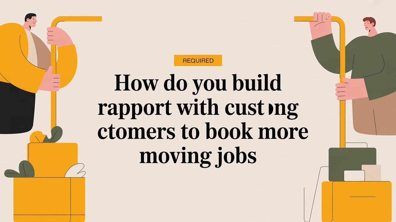 Build rapport with customer moving jobs
