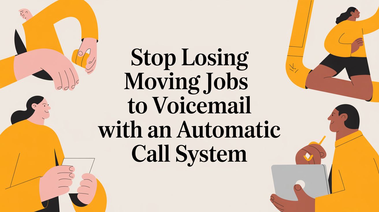 Moving jobs to voicemail with an automatic call system