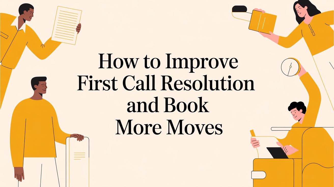 Improve first call resolution and book more moves