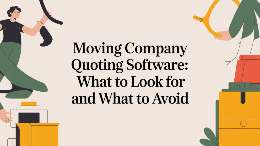 Moving company quoting software