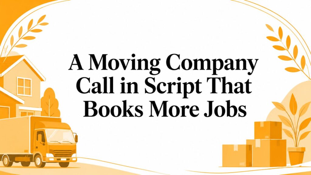Company moving call in script that books more jobs