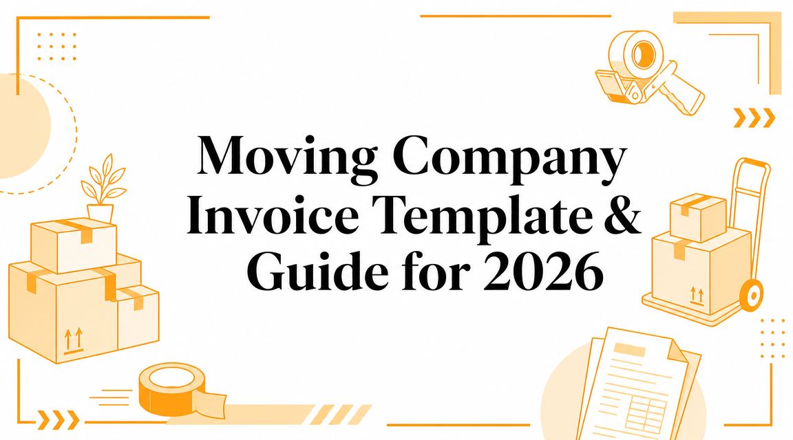 Moving company invoice template and guide for 2026