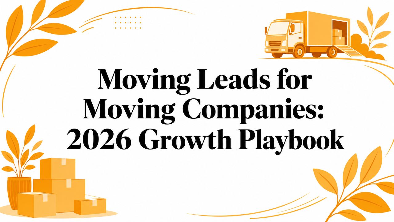 Moving leads for moving companies 2026 growth playbook